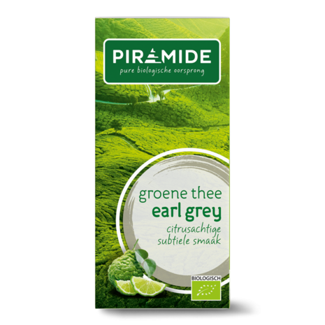 Groene thee earl grey, 20x1kop, Piramide