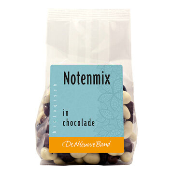 Notenmix in chocolade, 175gr, De Nieuwe Band