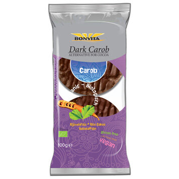 Rijstwafels, carob, zz, 100gr, Bonvita