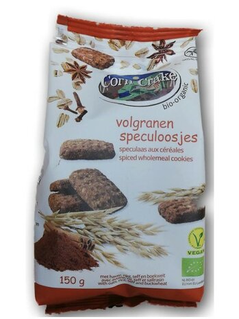 Volgranen speculoos koekjes, vegan, glutenvrij, 150gr, Corn Crake