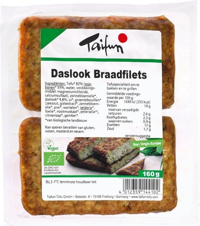 Braadfilet daslook, vegan, 160gr, Taifun