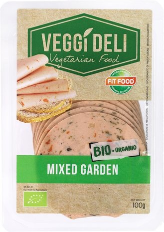 Vegetarisch broodbeleg tuinkruiden, 100gr, FitFood Vegi deli