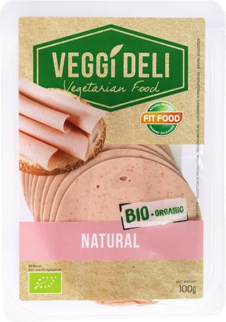 Vegetarisch broodbeleg naturel, 100gr, FITFOOD Veggi Deli