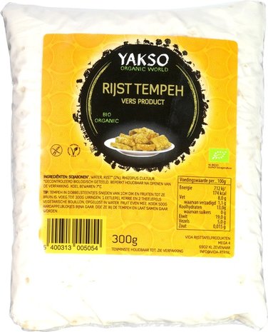 Rijst Tempeh, 300gr, Yakso