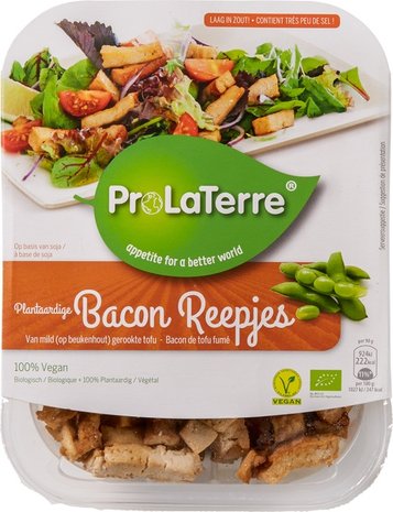 Vegan bacon reepjes, 180gr, Prolaterre