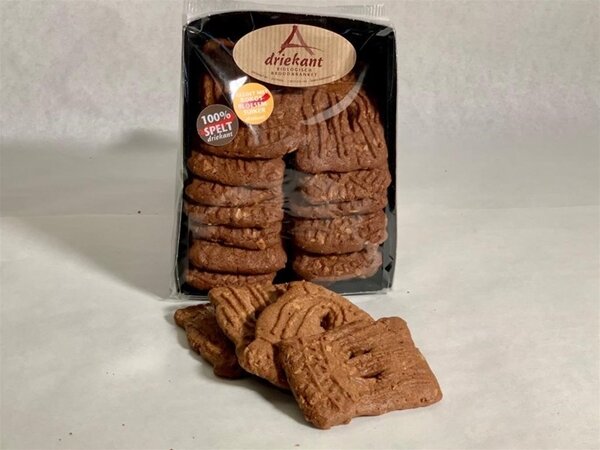 Spelt-roomboter speculaas, kokosbloesem, 150gr, Driekant