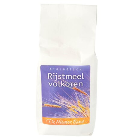 Rijstmeel, volkoren, 500g, De Nieuwe Band