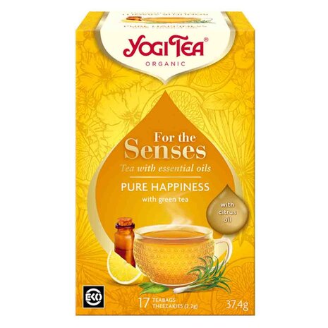 Senses, pure happiness, 17zakjes, Yogi thee