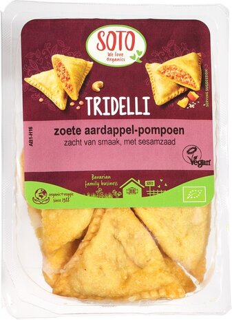 Tridelli, zoete aardappel-pompoen, vegan, 180gr, Soto