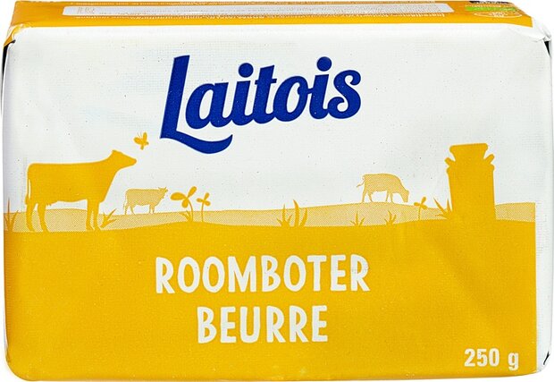 Roomboter, ongezouten, 250gr, Laitois