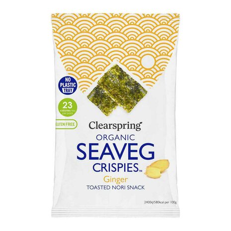 Seaveg crispies, gember, 4gr, Clearspring