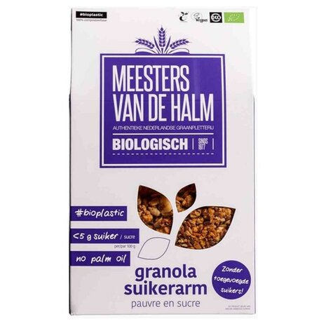 Granola, suikerarm, 350gr, Meesters van de Halm