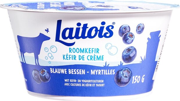 Roomkefir, blauwe bes, 150gr, Laitois