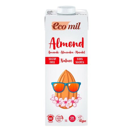 Amandeldrink ongezoet, 1ltr, Ecomil