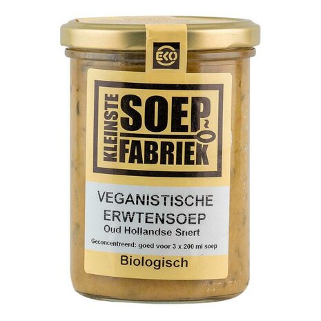 Erwtensoep, vegan, 400ml, Kleinste Soepfabriek