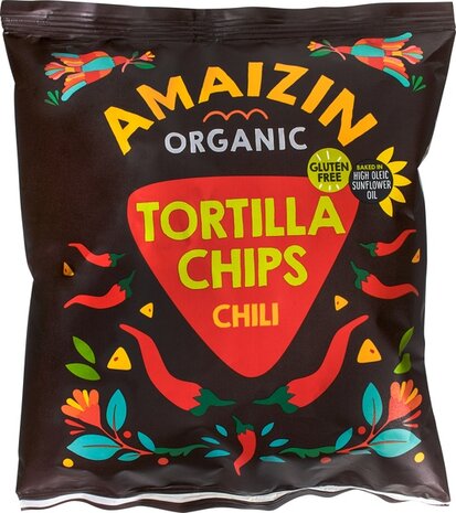 Tortilla chips chili, 75gr, Amaizin