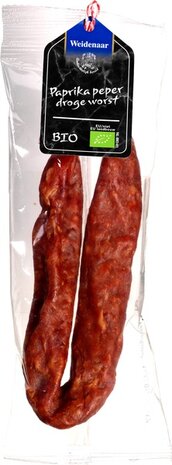 Droge chorizo worst, paprika-peper, 120gr, Weidenaar