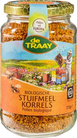 Stuifmeelkorrels, 215gr, de Traay honing