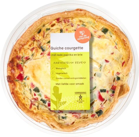 Verse quiche courgette-paprika-brie, 350gr, Traitteur de Oorsprong