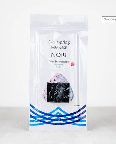 Nori, zeewier, ongeroosterd, 25gr, Clearspring