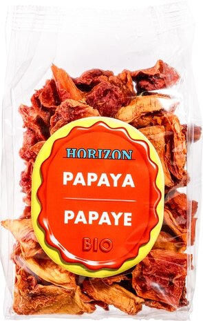 Papaya gedroogd, 6x200gr / prijs per stuk, Horizon