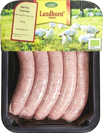 Kip chipolata, ongeveer 245gr / prijs per kg, Kemper landhoen