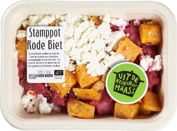 Stamppot rode biet, 400gr, Maass Keuken