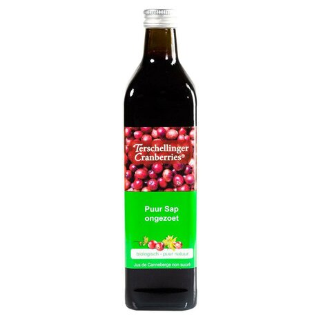 Cranberrysap, ongezoet, 750ml, Terschellinger