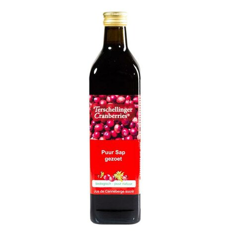 Cranberrysap, gezoet, 750ml, Terschellinger