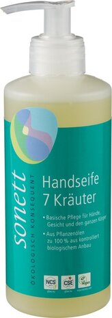 Handzeep, 7 kruiden, 300ml, Sonett