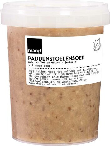 Verse paddenstoelensoep met zwarte truffel, 500ml, Marqt