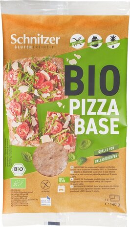 Glutenvrije pizzabodem, 140 gr, Schnitzer