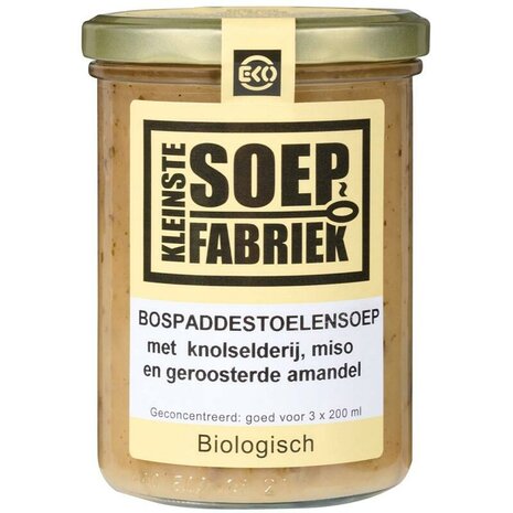 Bospaddestoelensoep, 400ml, Kleinste Soepfabriek