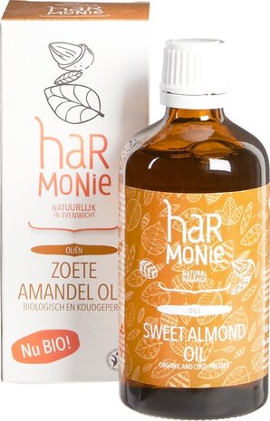 Zoete amandelolie, koudgeperst, 100ml, Harmonie