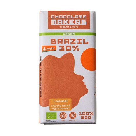 Chocoladereep, Brazil, vegan, caramel 30pr,  80gr, Chocolate Makers