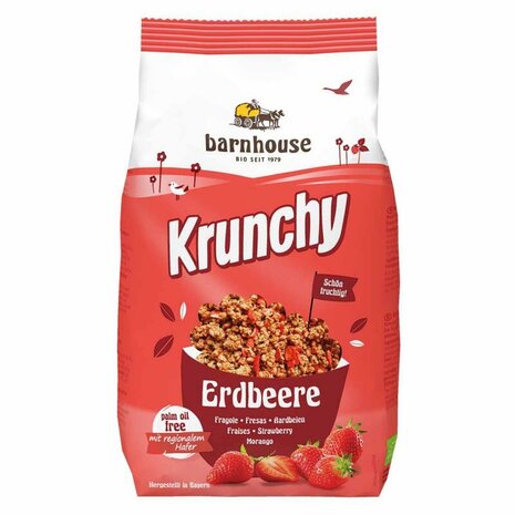 Krunchy, strawberry, 325gr, Barnhouse