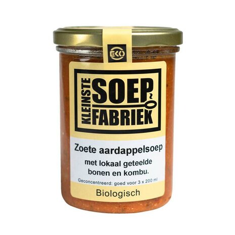 Zoete aardappelsoep, 400ml, Kleinste Soepfabriek