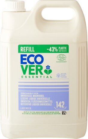 Wasmiddel, vloeibaar-, universeel, lavendel, 5ltr, refill, Ecover Essential