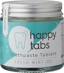 Tandpastatabletten, fresh mint, zonder fluoride, 80st, Happy Tabs