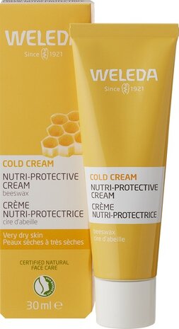 Dag- en nachtcr&egrave;me cold cream - droge huid, 30ml, Weleda